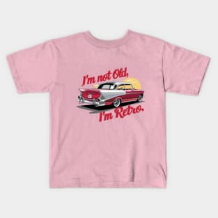 "Vintage Revival: Retro Classic Car Illustration" - I,m Not Old Kids T-Shirt